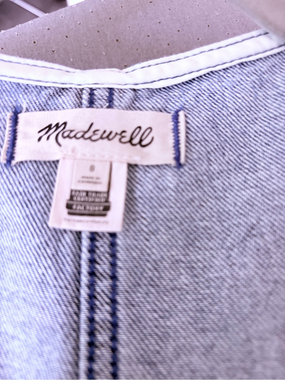 Madewell women's Blue Denim vest